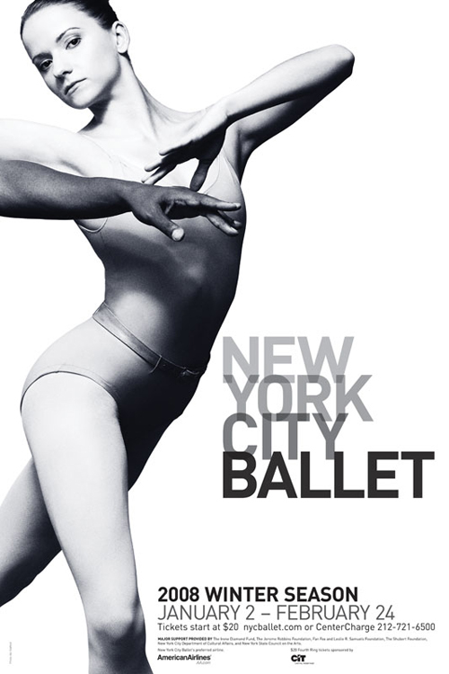 New York Ballet poster by Paula Scher